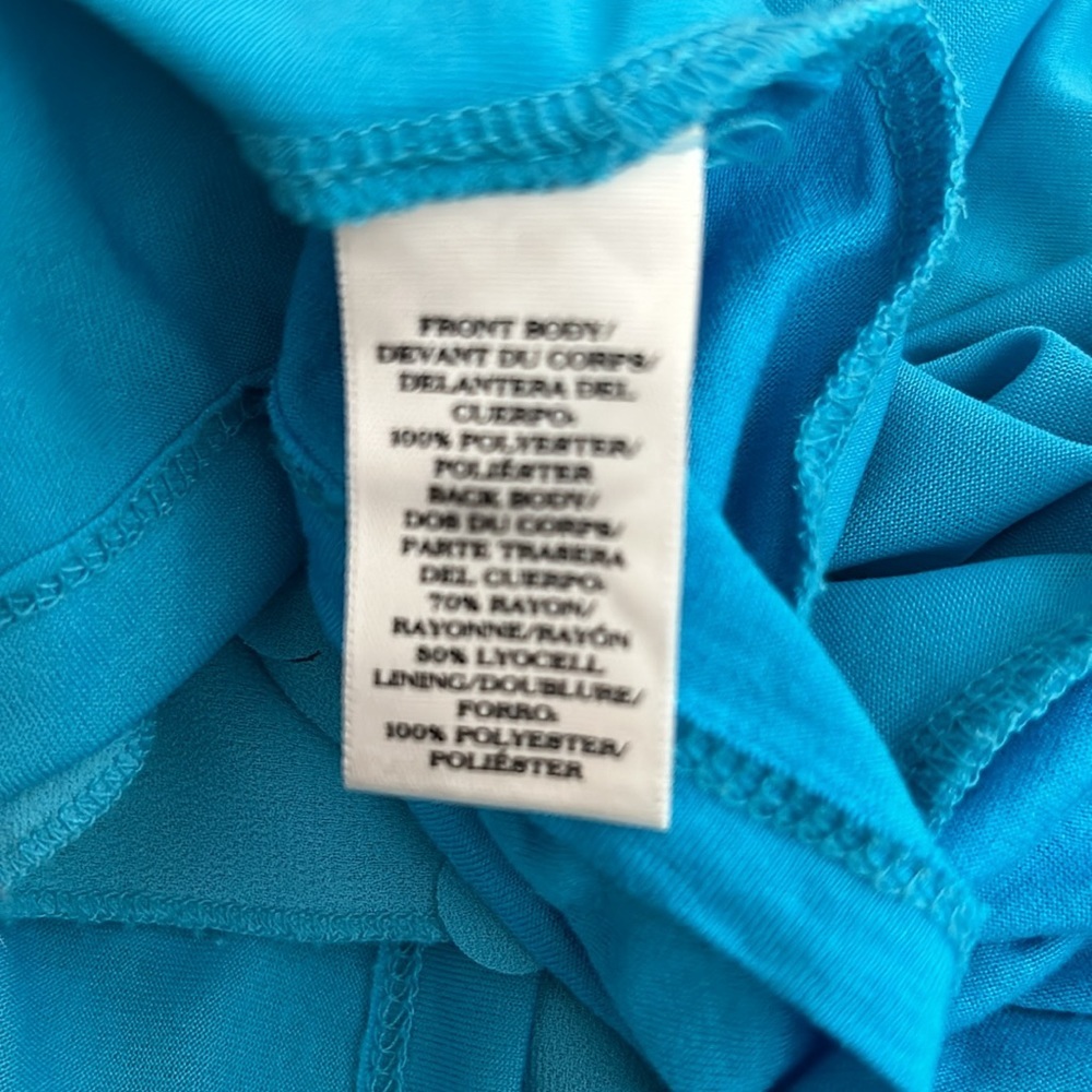 Ann Taylor Lazer Cut Turquoise Tank Top - Picture 5 of 6